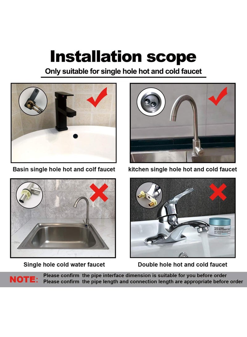 Pack of 2 Flexible Pipe Tap Connector Stainless Steel Braided Hose M10 (10mm) x 1/2" 60cm Long - Image 4